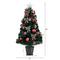 3ft. Pre-Lit Fir Artificial Christmas Tree in Planter, Clear Fiber Optic Lights